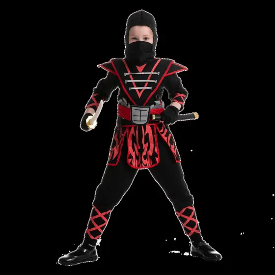 Disfraz de Ninja Samurái Rojo para Niña