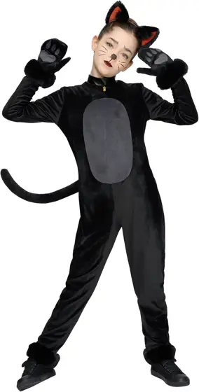 Disfraz de Gato Negro de Felpa