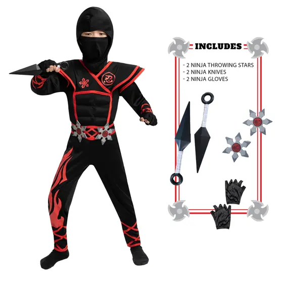Disfraz de Ninja Llama Roja Infantil