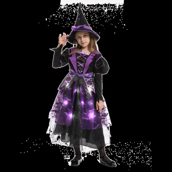 Disfraz de Bruja de Cuento con Luces LED para Niña