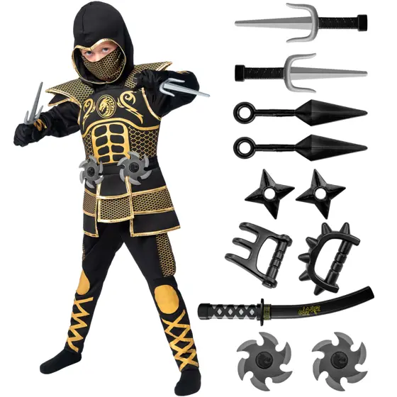 Disfraz de Ninja Dorado para Niño