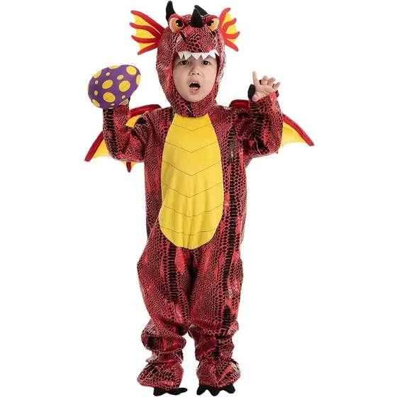 Disfraz de Dragón Rojo para Niños Pequeños