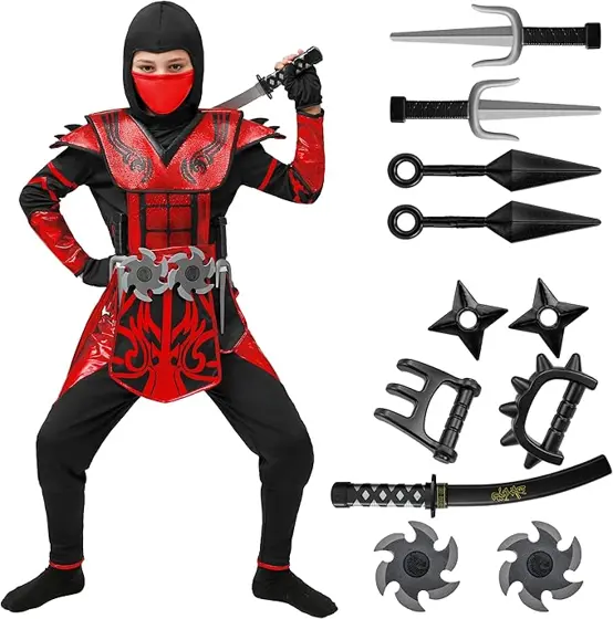 Disfraz de Ninja Rojo para Niño