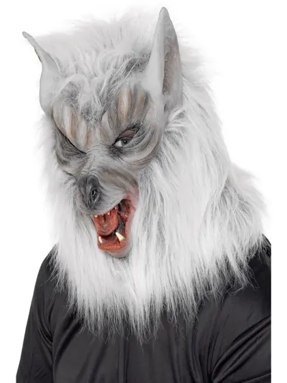 Máscara de Látex Lobo Plateado
