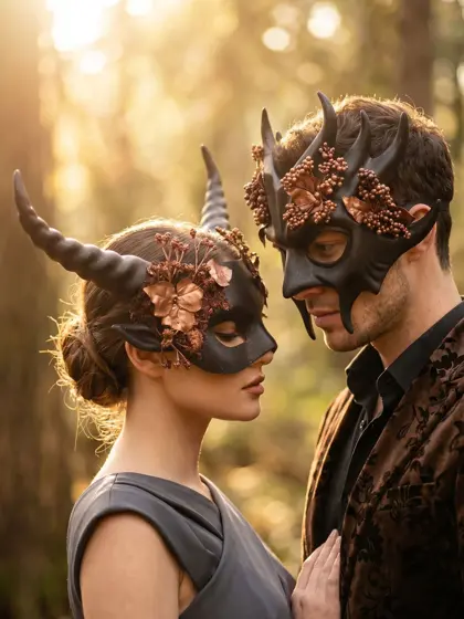 Máscaras Míticas del Bosque para Pareja