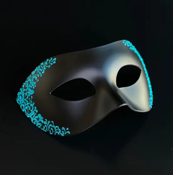 Máscara Veneciana Fantasma Turquesa Noir