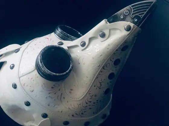 Máscara de la Peste Steampunk Blanca