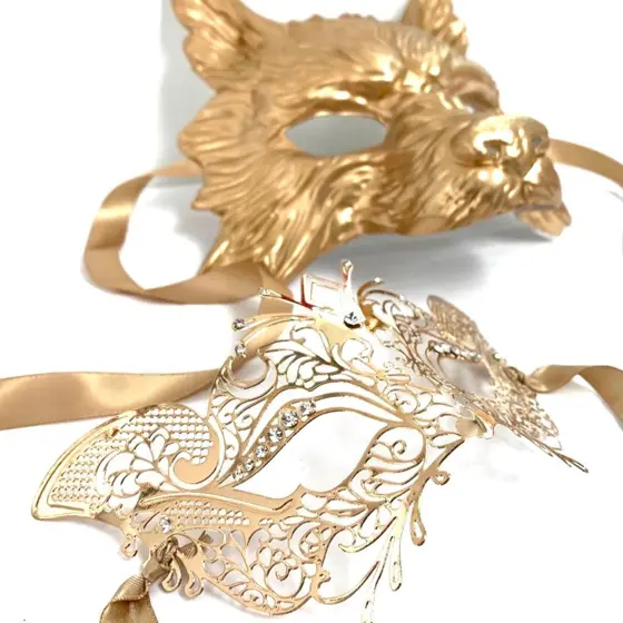 Máscaras Papá e Hija Lobo y Zorro
