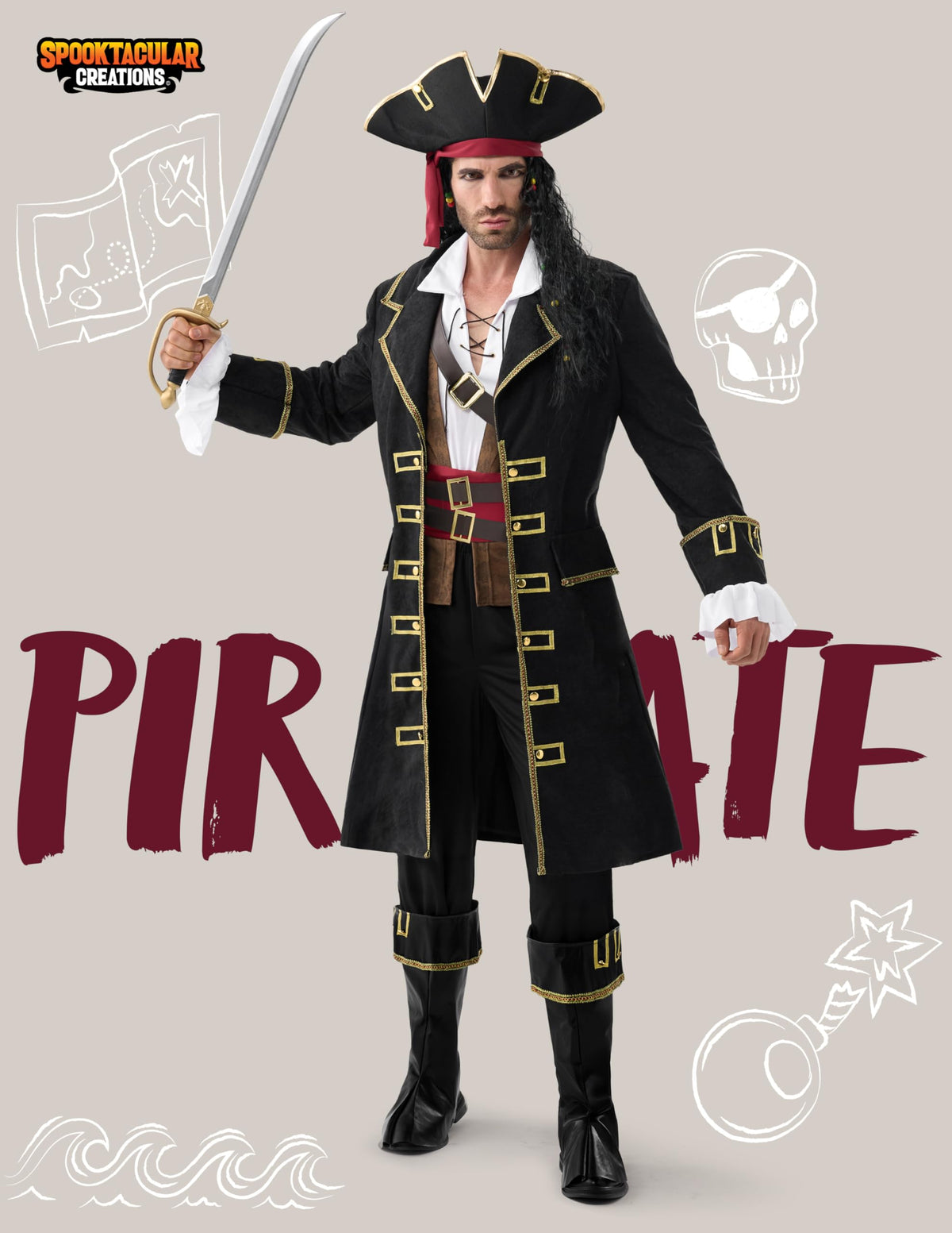 Disfraz de Capitán Pirata para Hombre, foto 2 de 9