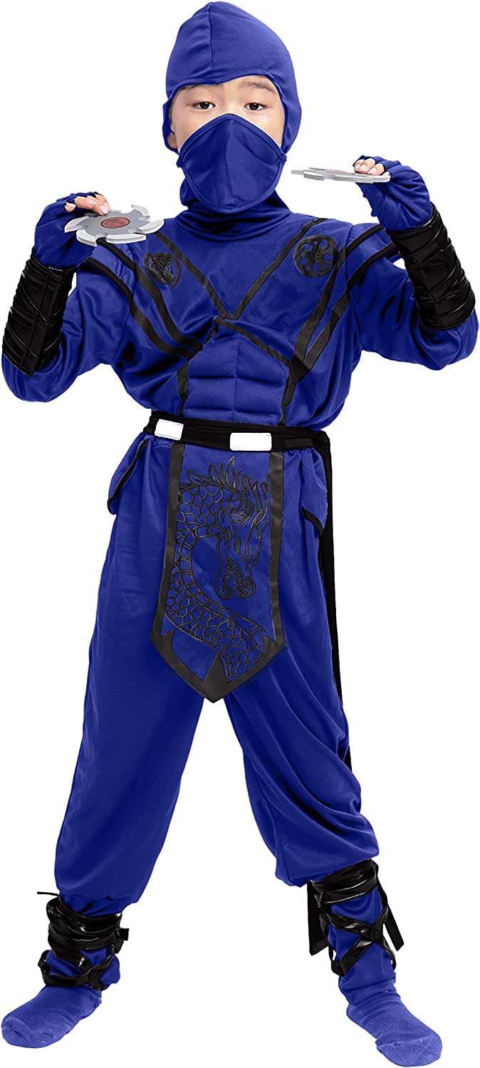 Disfraz de Ninja Dragón Azul para Niño, foto 3 de 9