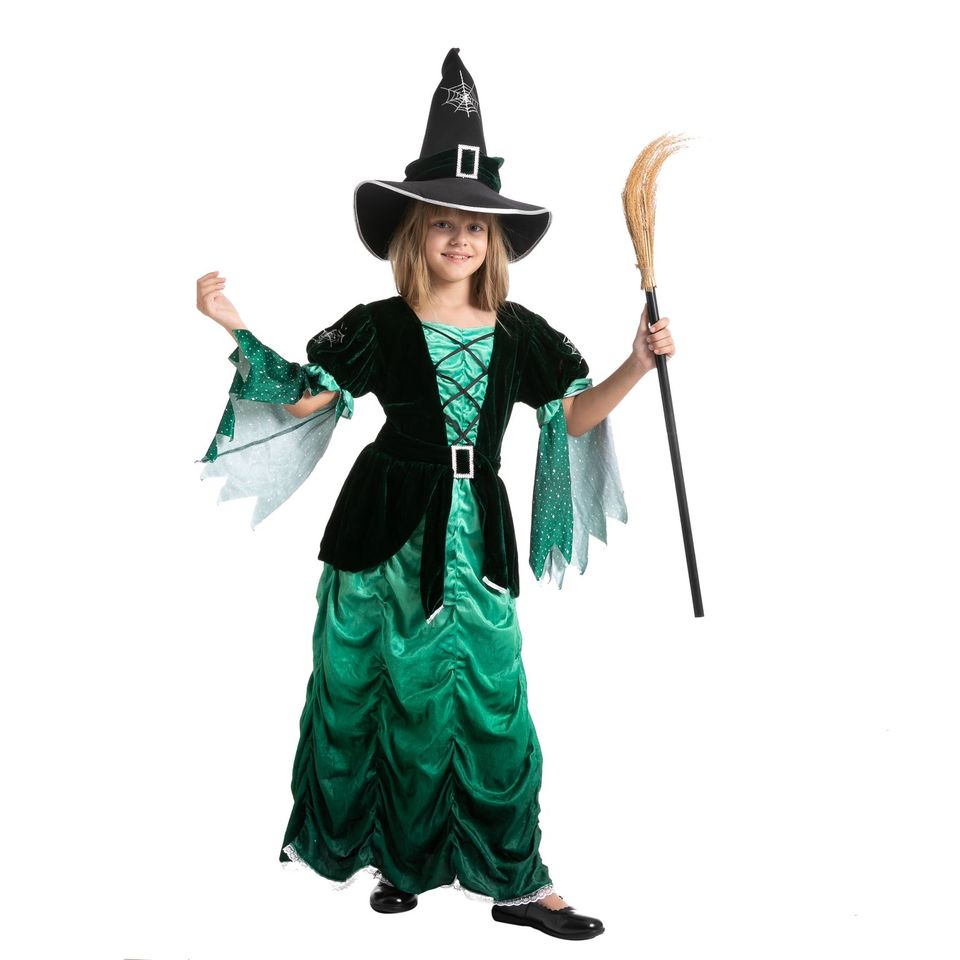 Disfraz de Bruja Verde Malvada para Niña, foto 4 de 12