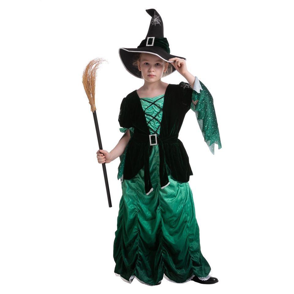 Disfraz de Bruja Verde Malvada para Niña, foto 8 de 12