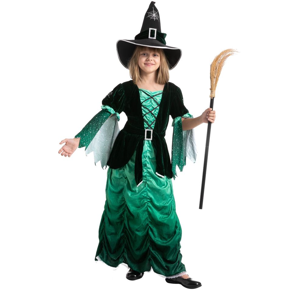 Disfraz de Bruja Verde Malvada para Niña, foto 9 de 12