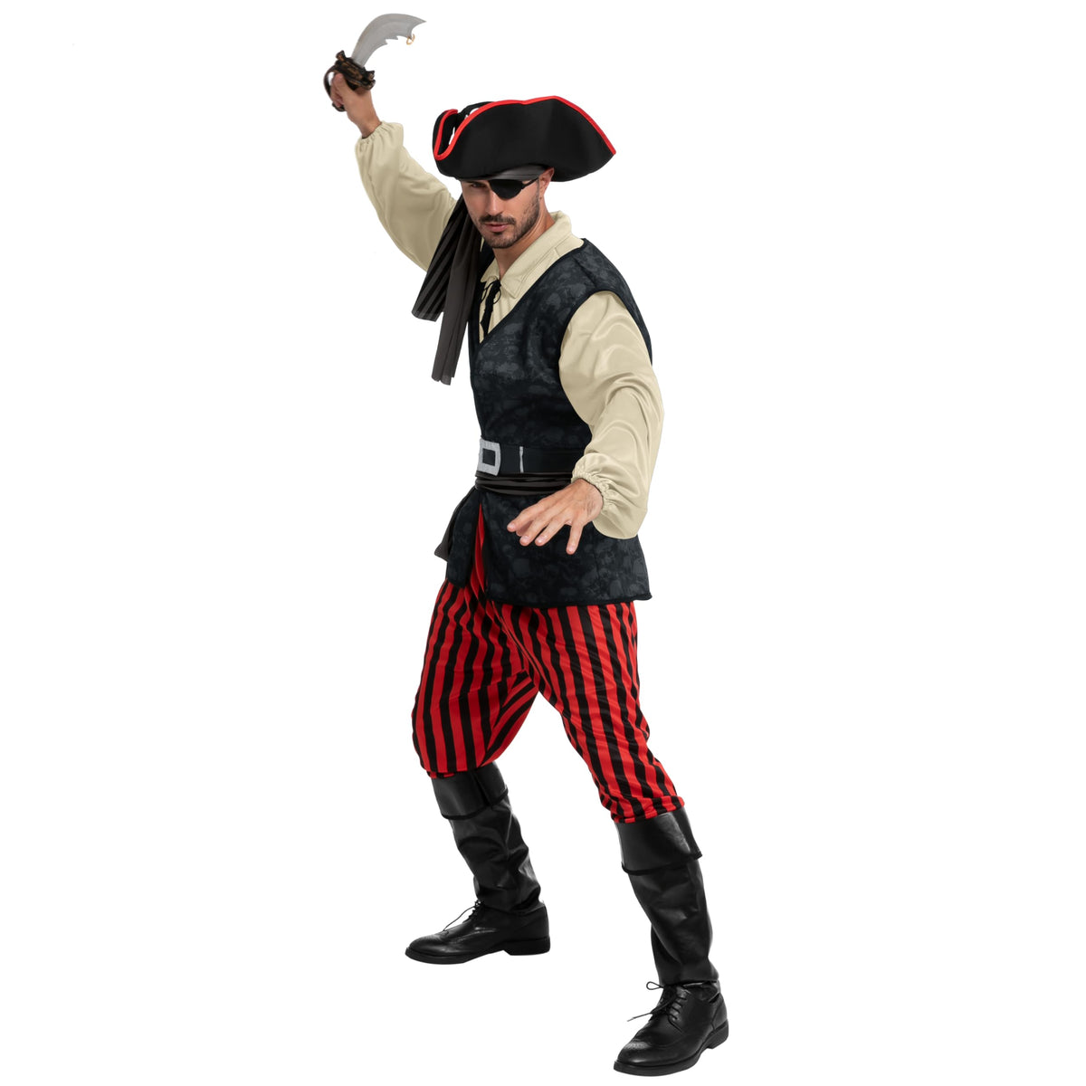 Disfraz de Pirata para Hombre Beige, foto 3 de 8