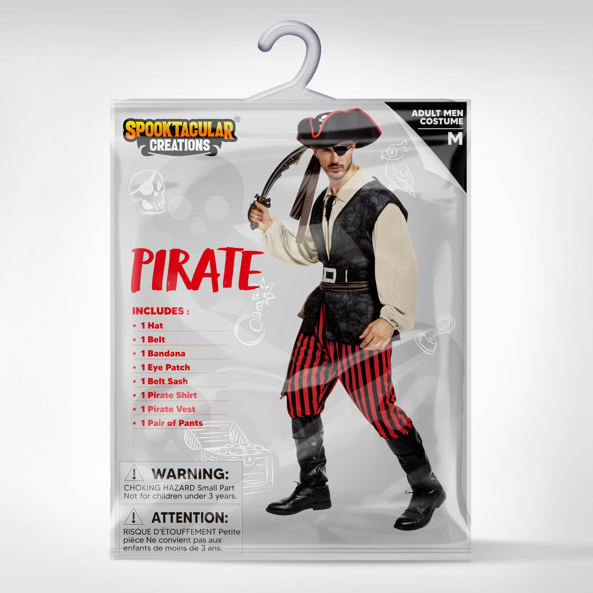 Disfraz de Pirata para Hombre Beige, foto 7 de 8