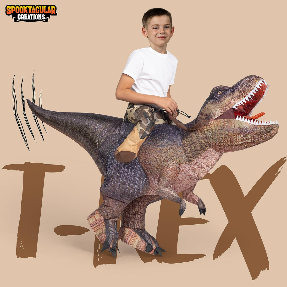 Disfraz Inflable de Dinosaurio Infantil, foto 2 de 8
