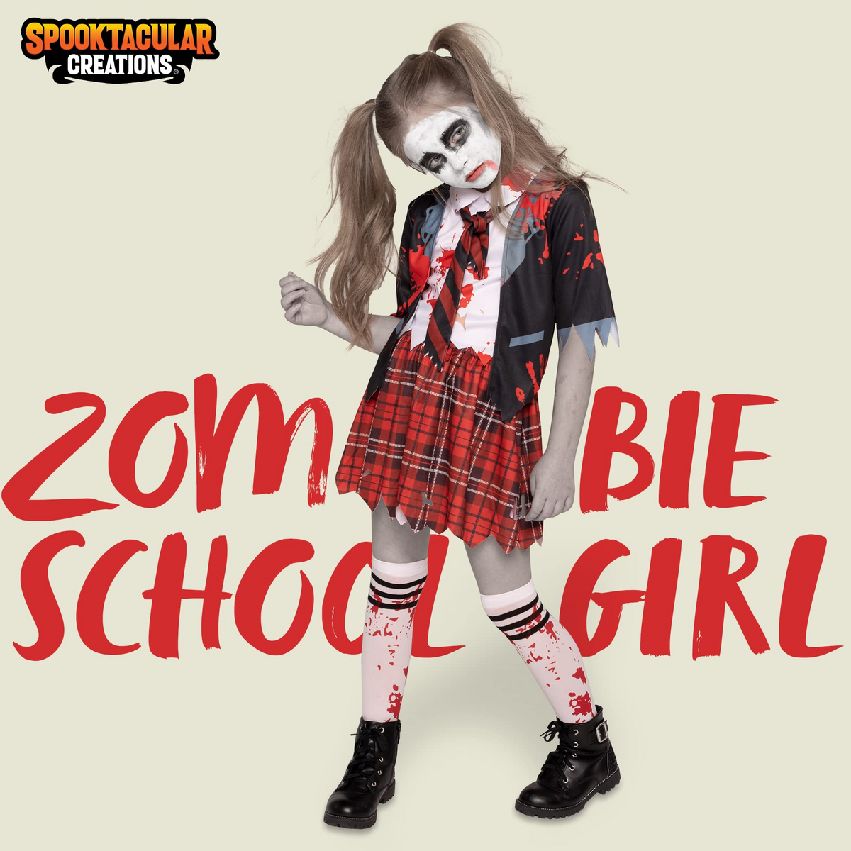 Disfraz de Colegiala Zombie para Niña, foto 2 de 8