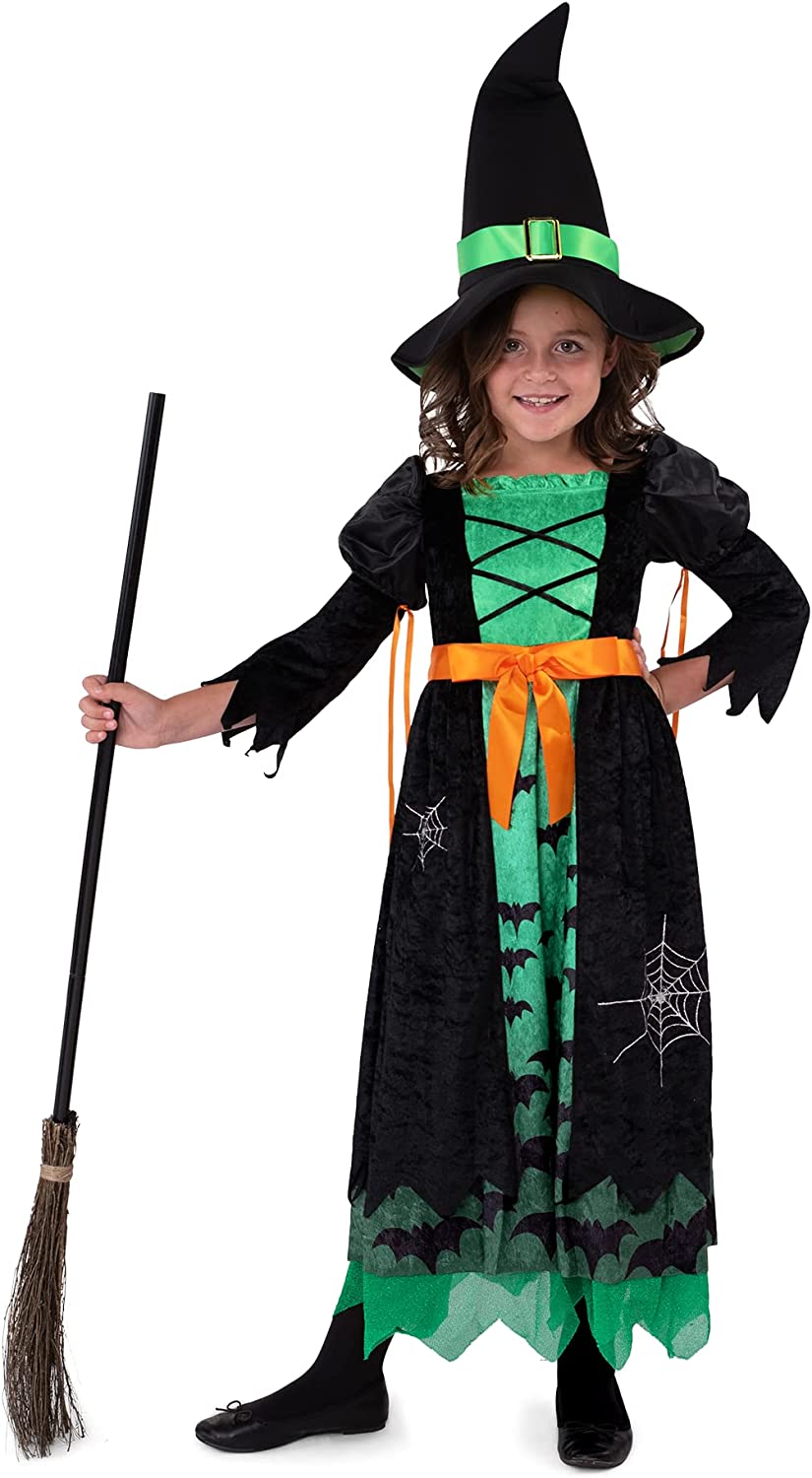 Disfraz de Bruja Verde para Niña, foto 1 de 8
