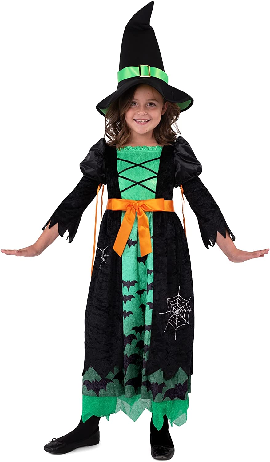 Disfraz de Bruja Verde para Niña, foto 6 de 8