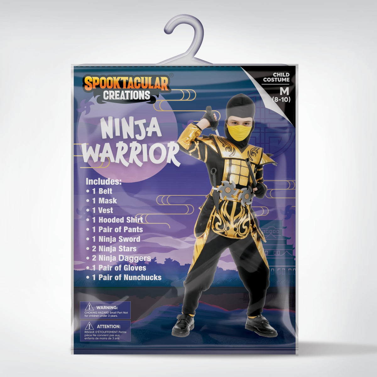 Disfraz de Ninja Dorado Infantil, foto 6 de 8