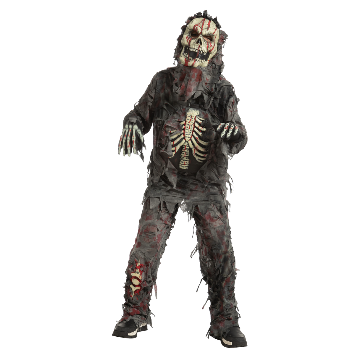 Disfraz de Zombie Negro Aterrador Infantil, foto 1 de 8