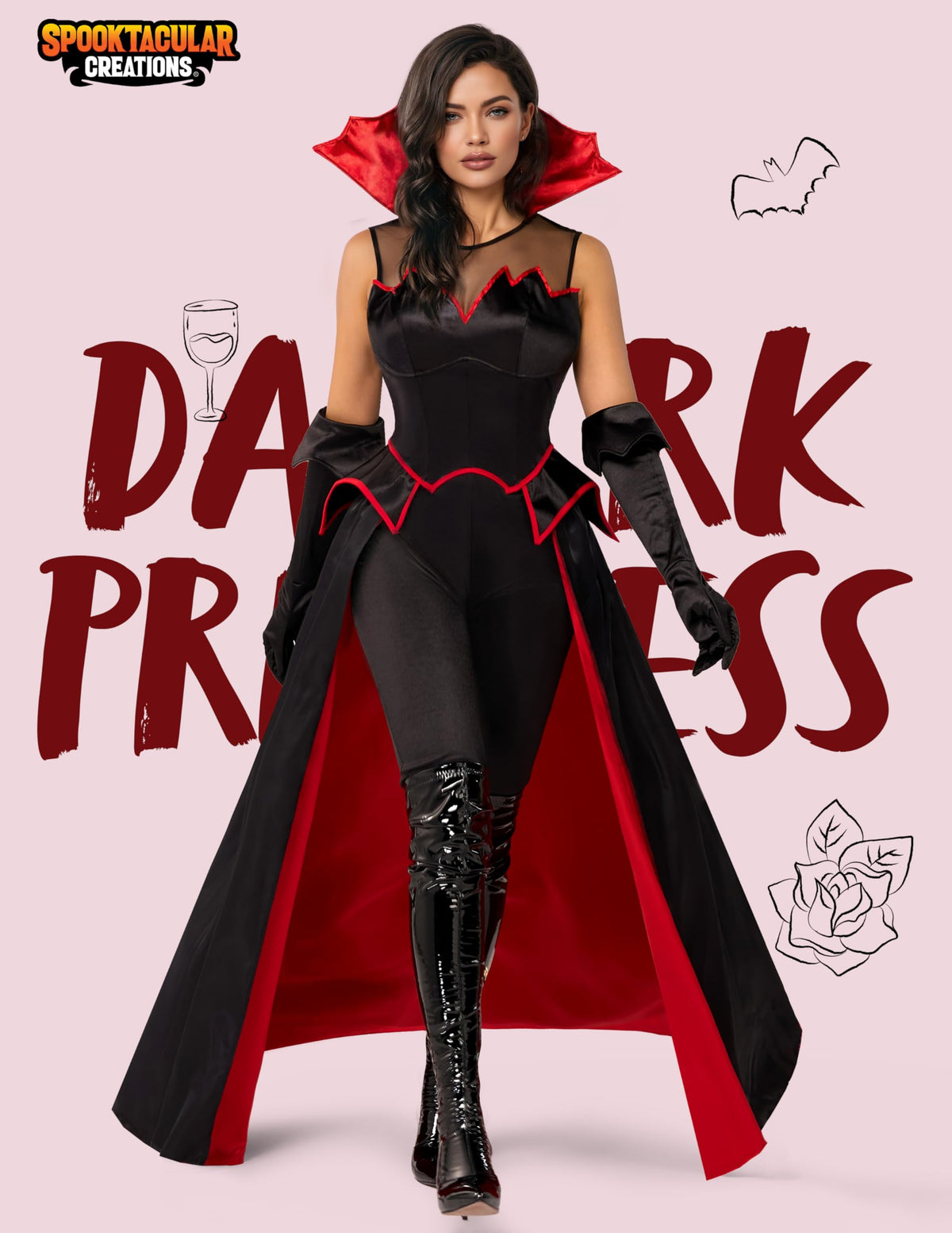 Disfraz Vestido de Vampiresa para Mujer, foto 3 de 7