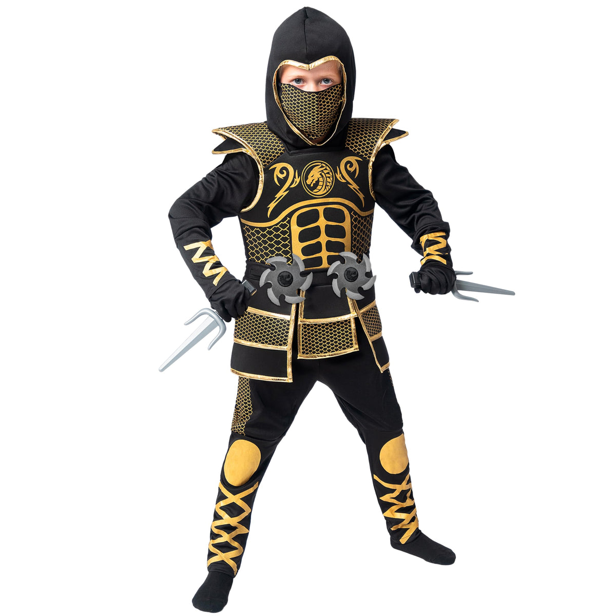 Disfraz de Ninja Dorado para Niño, foto 5 de 7