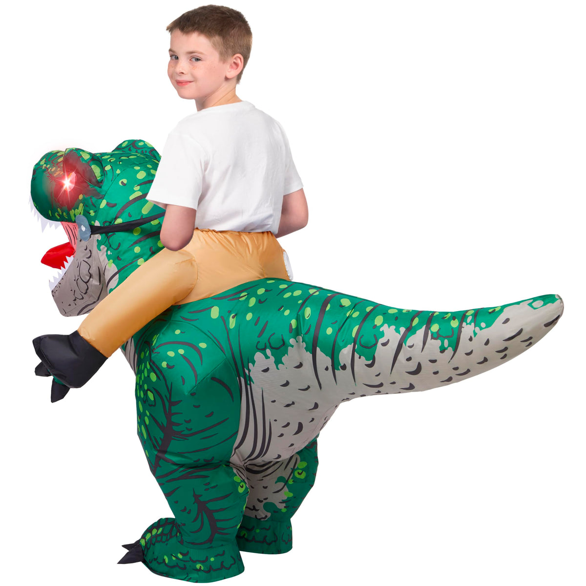 Disfraz Inflable Montando T-Rex con Ojos LED Infantil, foto 7 de 7