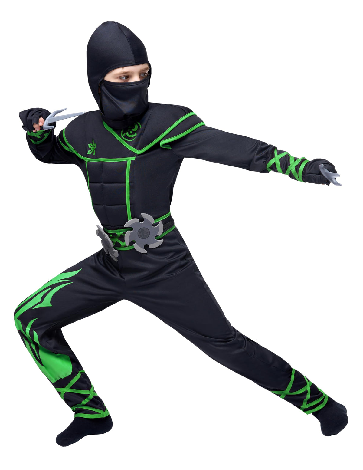 Disfraz de Ninja Verde Infantil, foto 5 de 7
