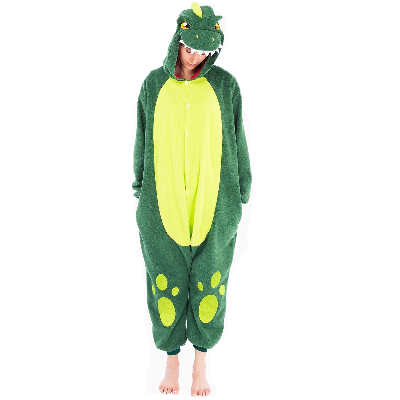 Enterizo Pijama de Dinosaurio de Felpa para Adulto, foto 3 de 7