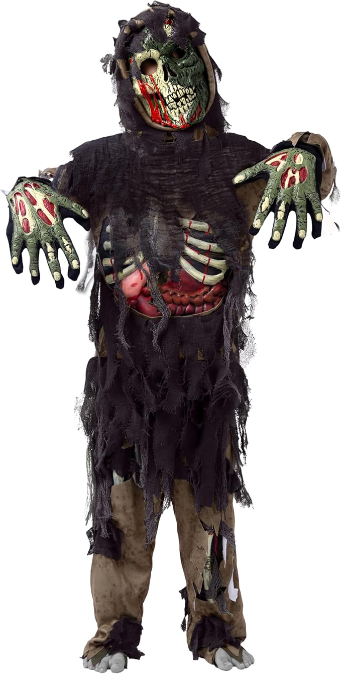 Disfraz de Zombie Esqueleto del Pantano Infantil, foto 3 de 7
