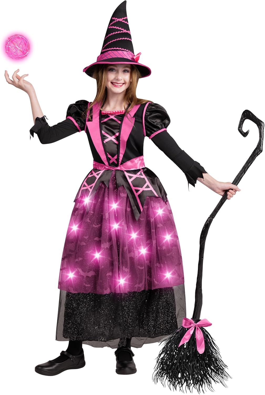 Disfraz de Bruja Rosa Infantil, foto 7 de 7