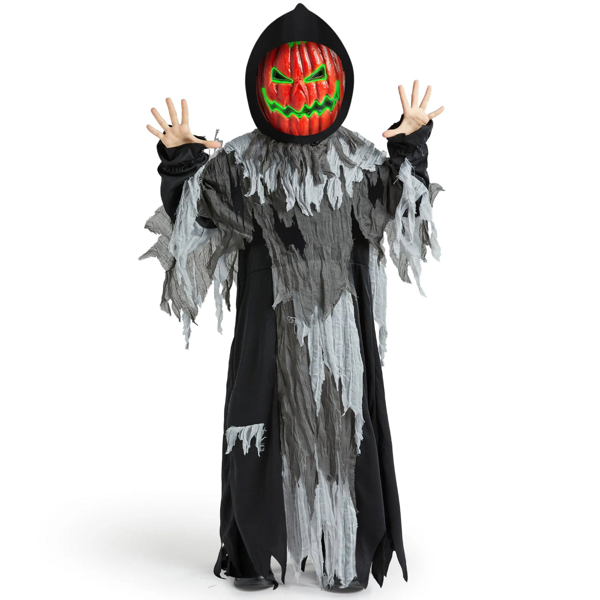 Disfraz de Espantapájaros Cabeza de Calabaza, foto 1 de 7