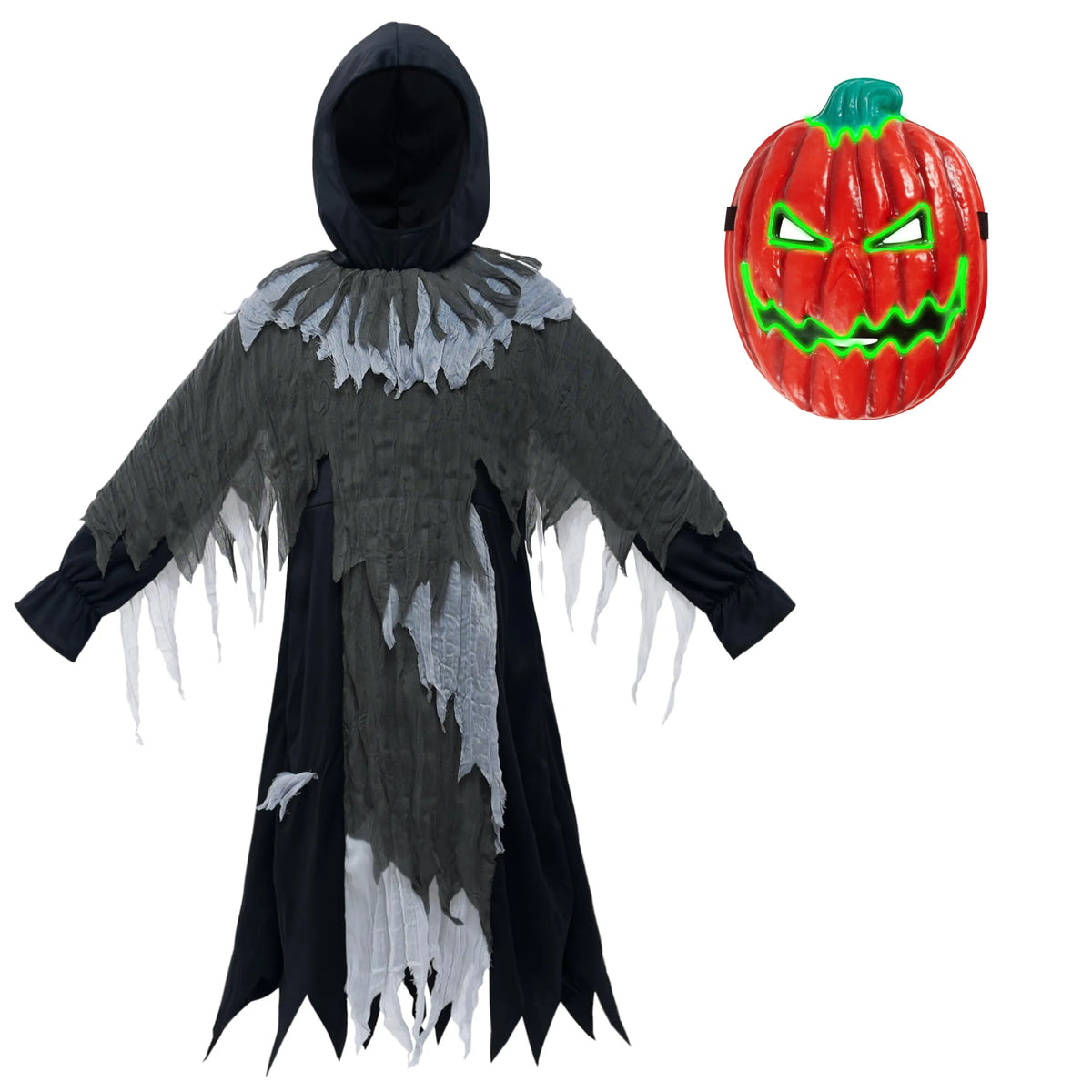 Disfraz de Espantapájaros Cabeza de Calabaza, foto 5 de 7