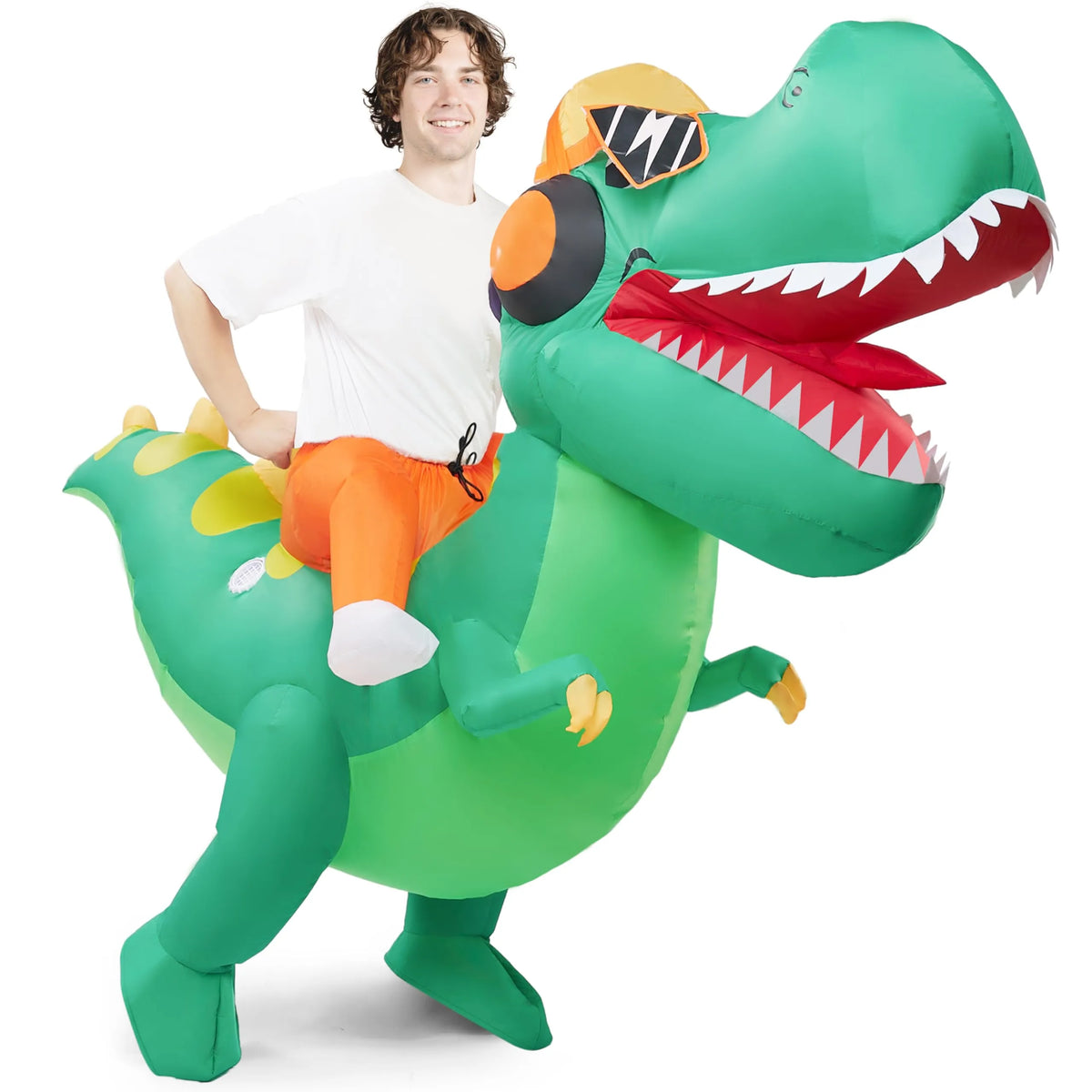 Disfraz Inflable Montando T-Rex Hip-Hop, foto 1 de 7