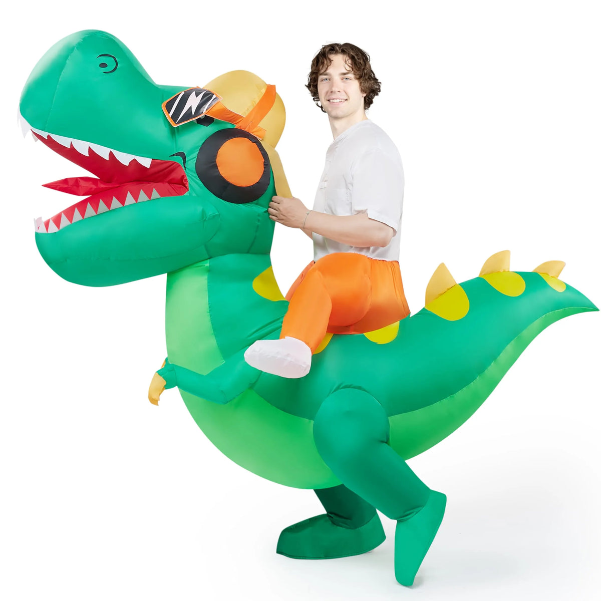 Disfraz Inflable Montando T-Rex Hip-Hop, foto 6 de 7