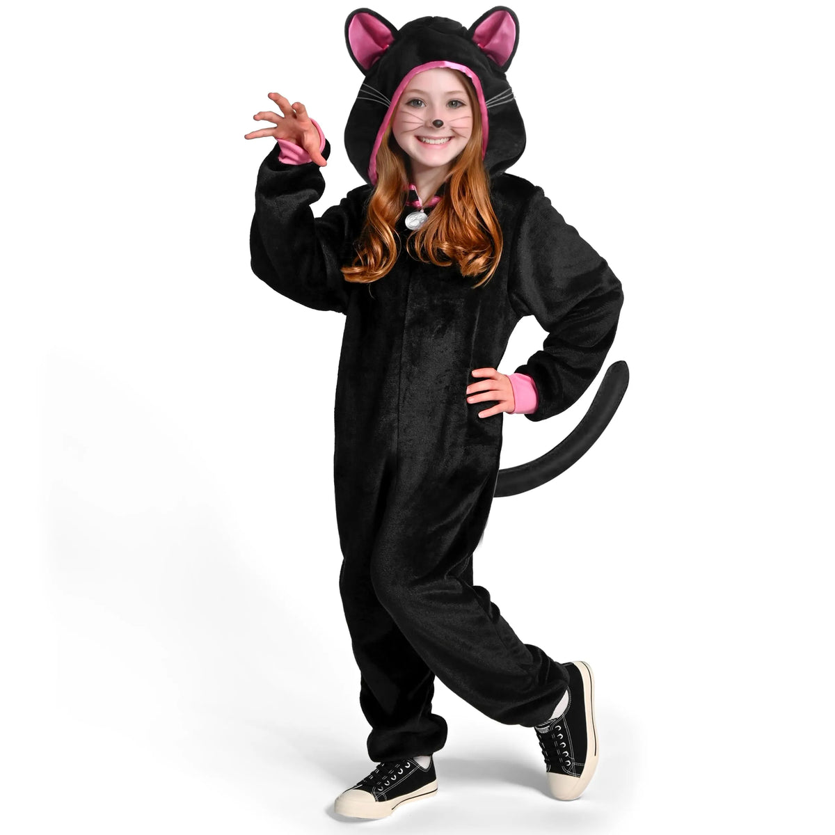 Enterizo de Gato Negro con Capucha Infantil, foto 1 de 7