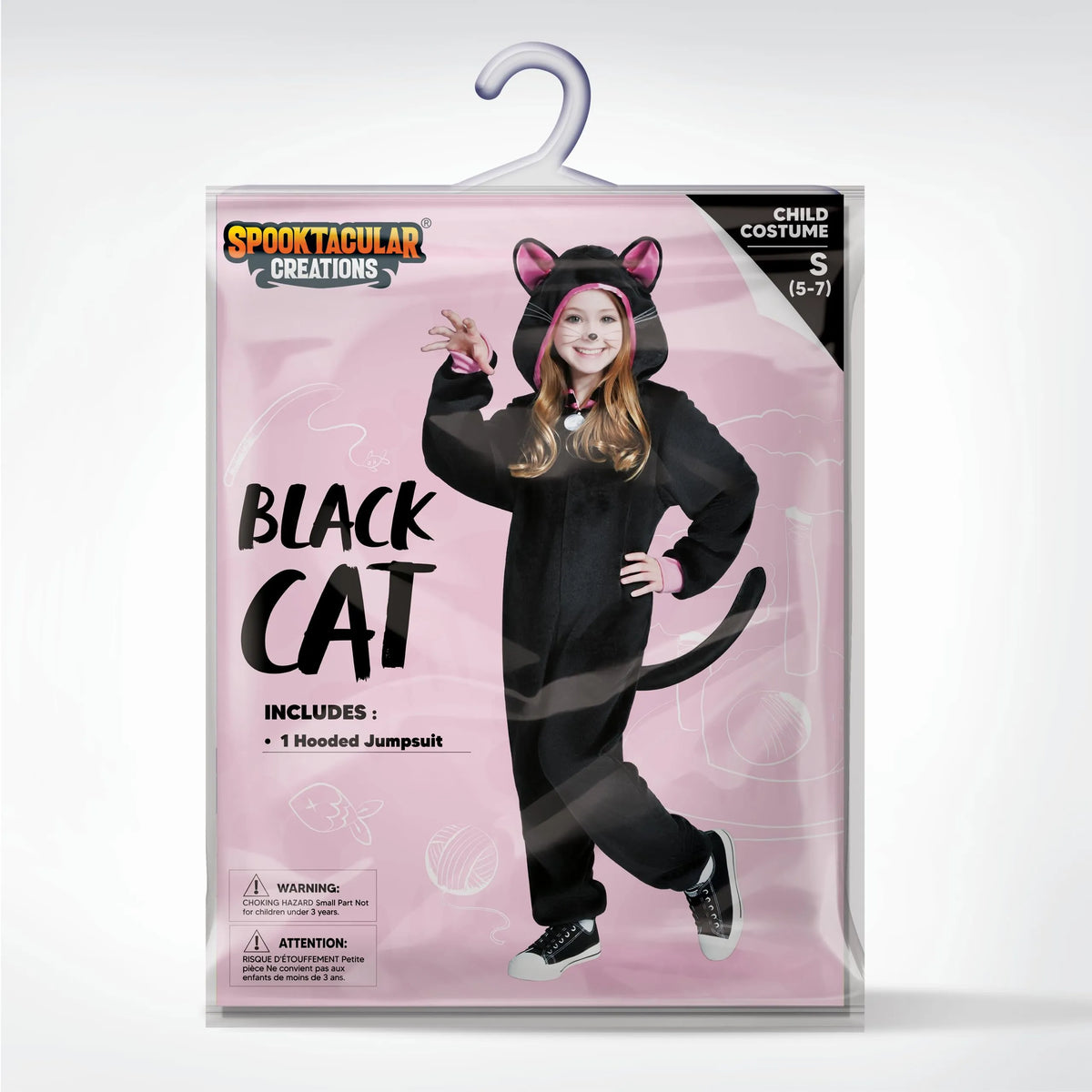 Enterizo de Gato Negro con Capucha Infantil, foto 6 de 7