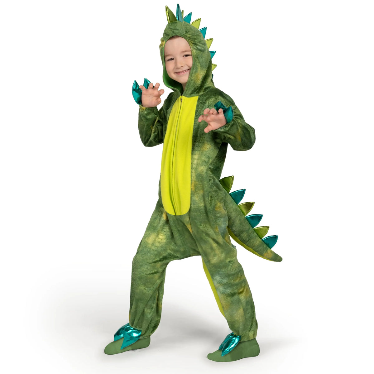 Enterizo de T-Rex Verde Brillante Infantil, foto 1 de 7