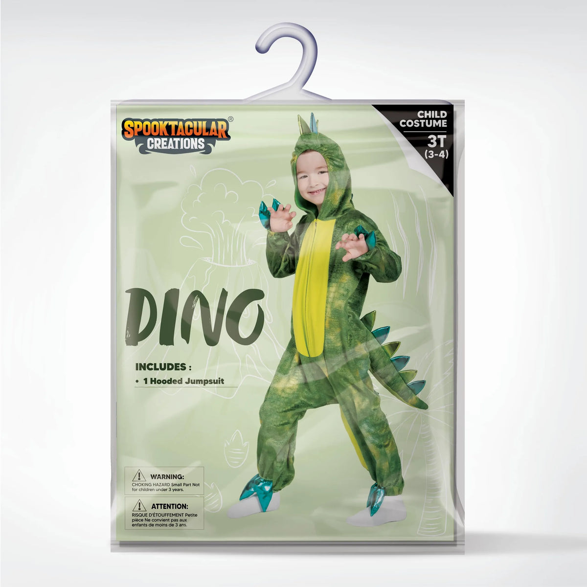Enterizo de T-Rex Verde Brillante Infantil, foto 7 de 7