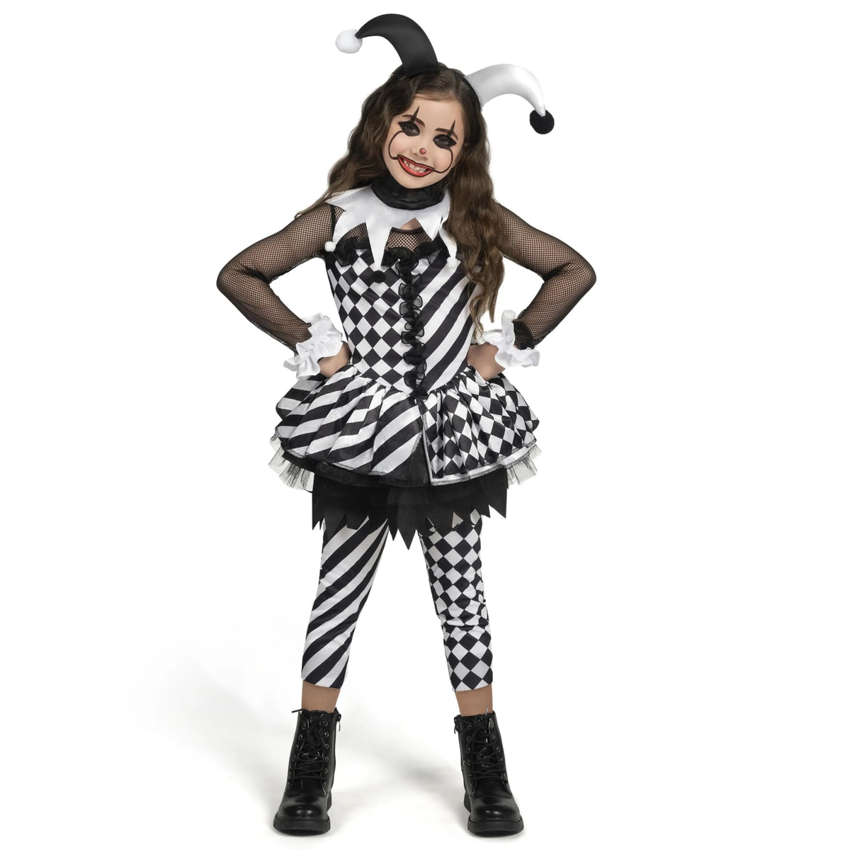Disfraz Vestido de Payasa Malvada para Niña, foto 3 de 7