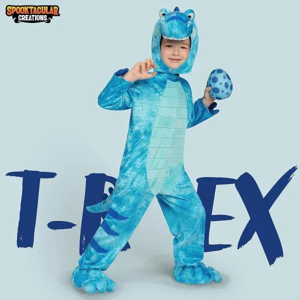 Disfraz de T-Rex Realista Azul, foto 4 de 7