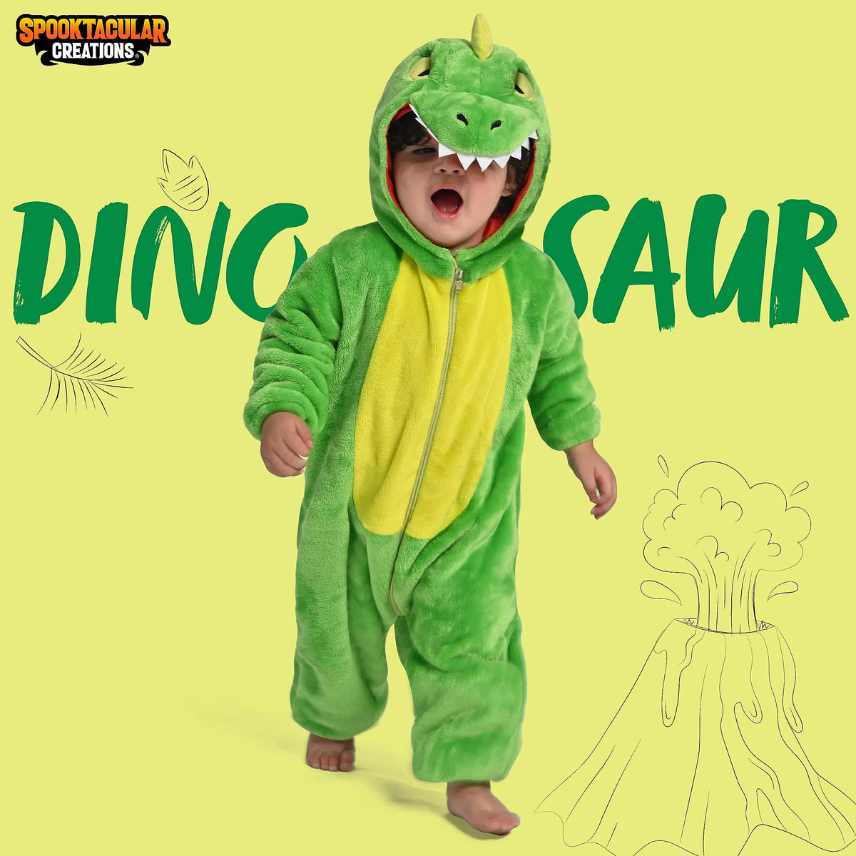 Enterizo de Dinosaurio Verde para Bebé, foto 3 de 7