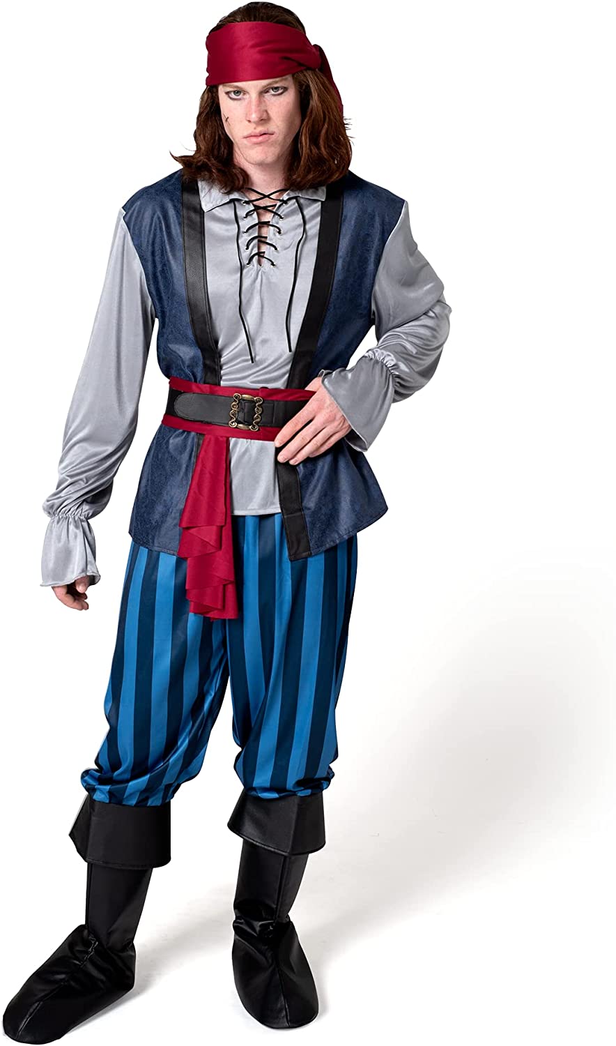 Disfraz de Pirata Azul para Hombre, foto 1 de 7