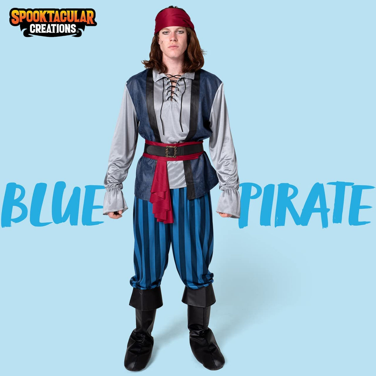 Disfraz de Pirata Azul para Hombre, foto 6 de 7
