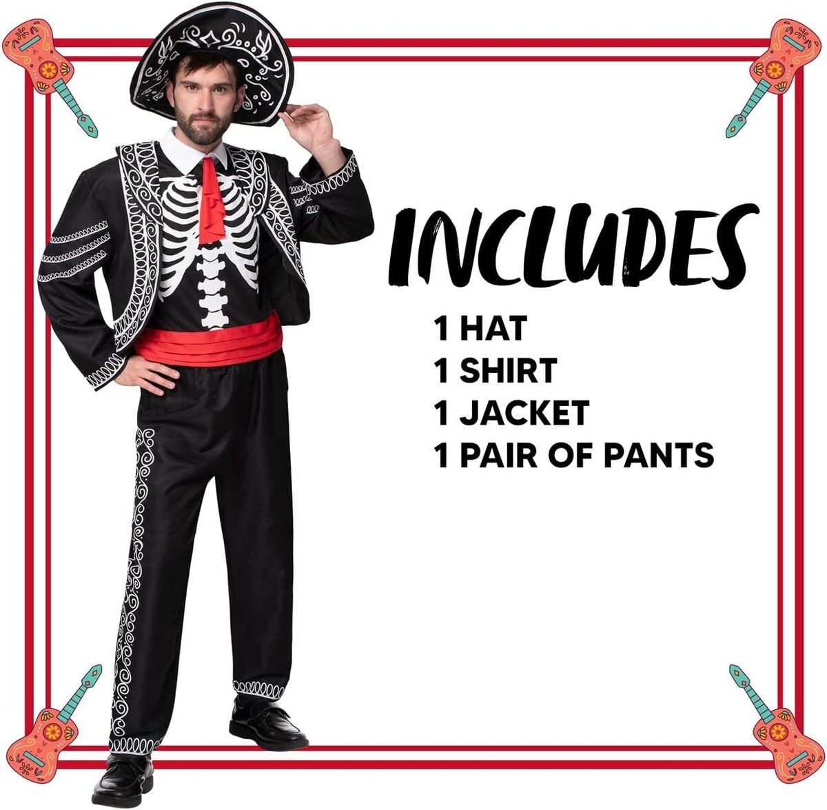 Disfraz de Día de Muertos para Hombre, foto 3 de 7