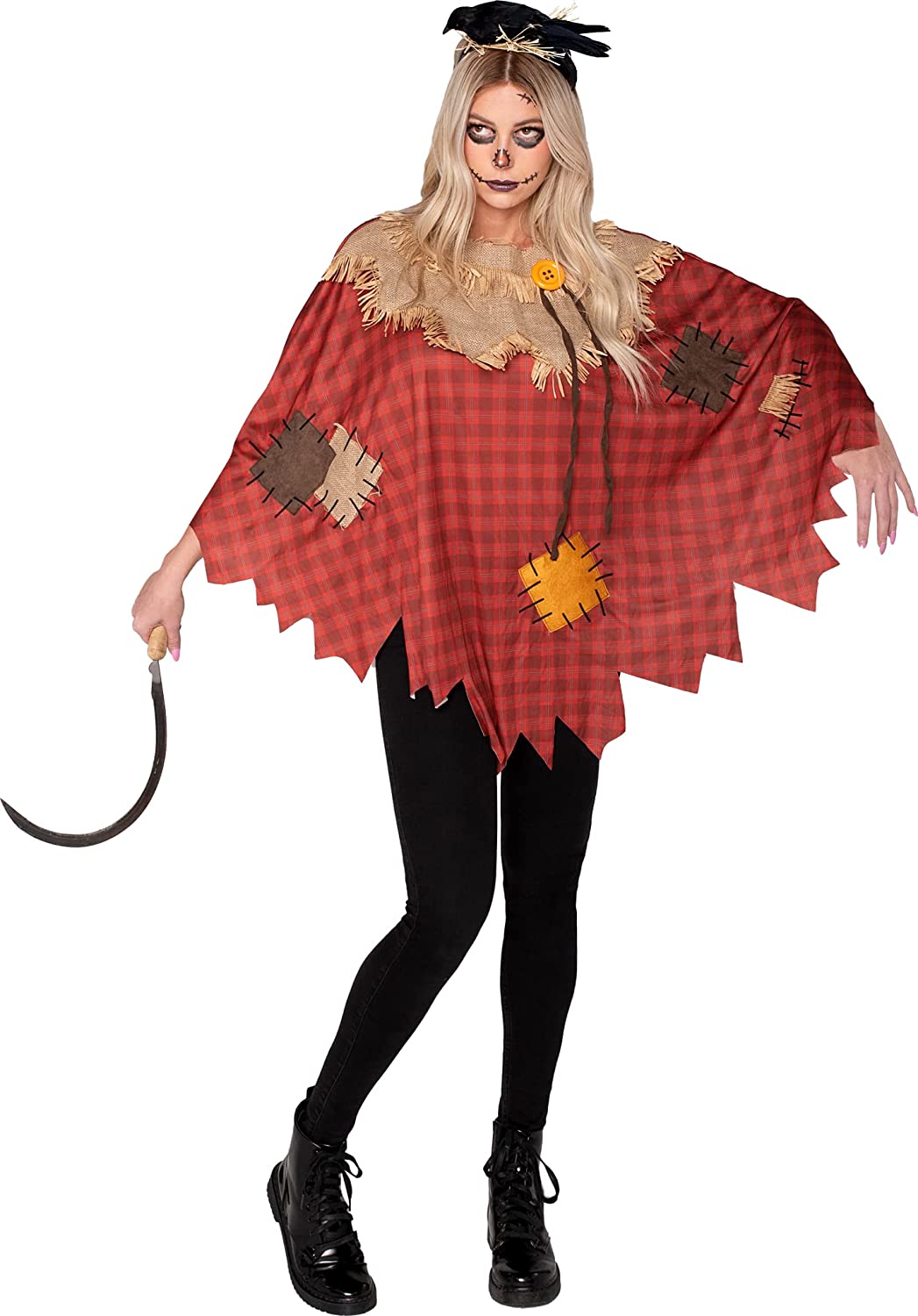 Disfraz Poncho de Espantapájaros para Mujer, foto 3 de 7