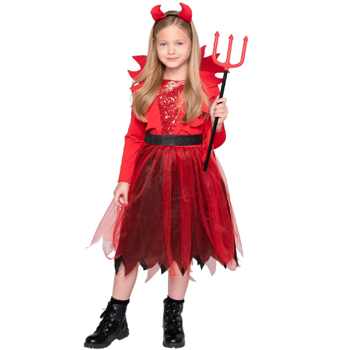 Disfraz Vestido de Diablita para Niña, foto 1 de 7