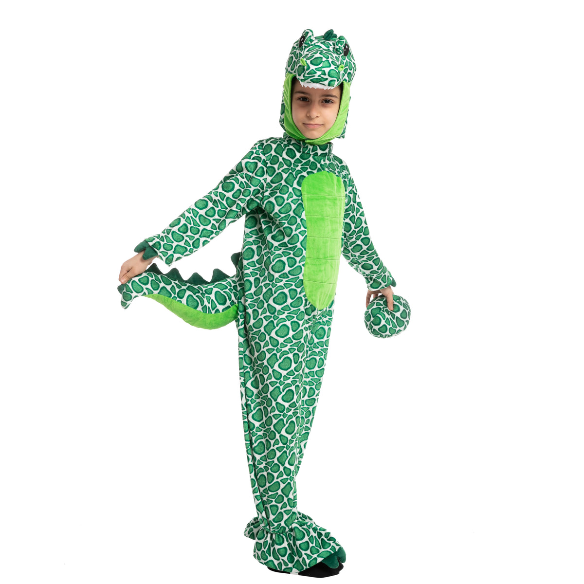 Disfraz de Dinosaurio Verde Infantil, foto 1 de 7