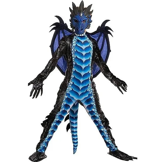 Disfraz de Dragón Negro y Azul para Niño, foto 1 de 7